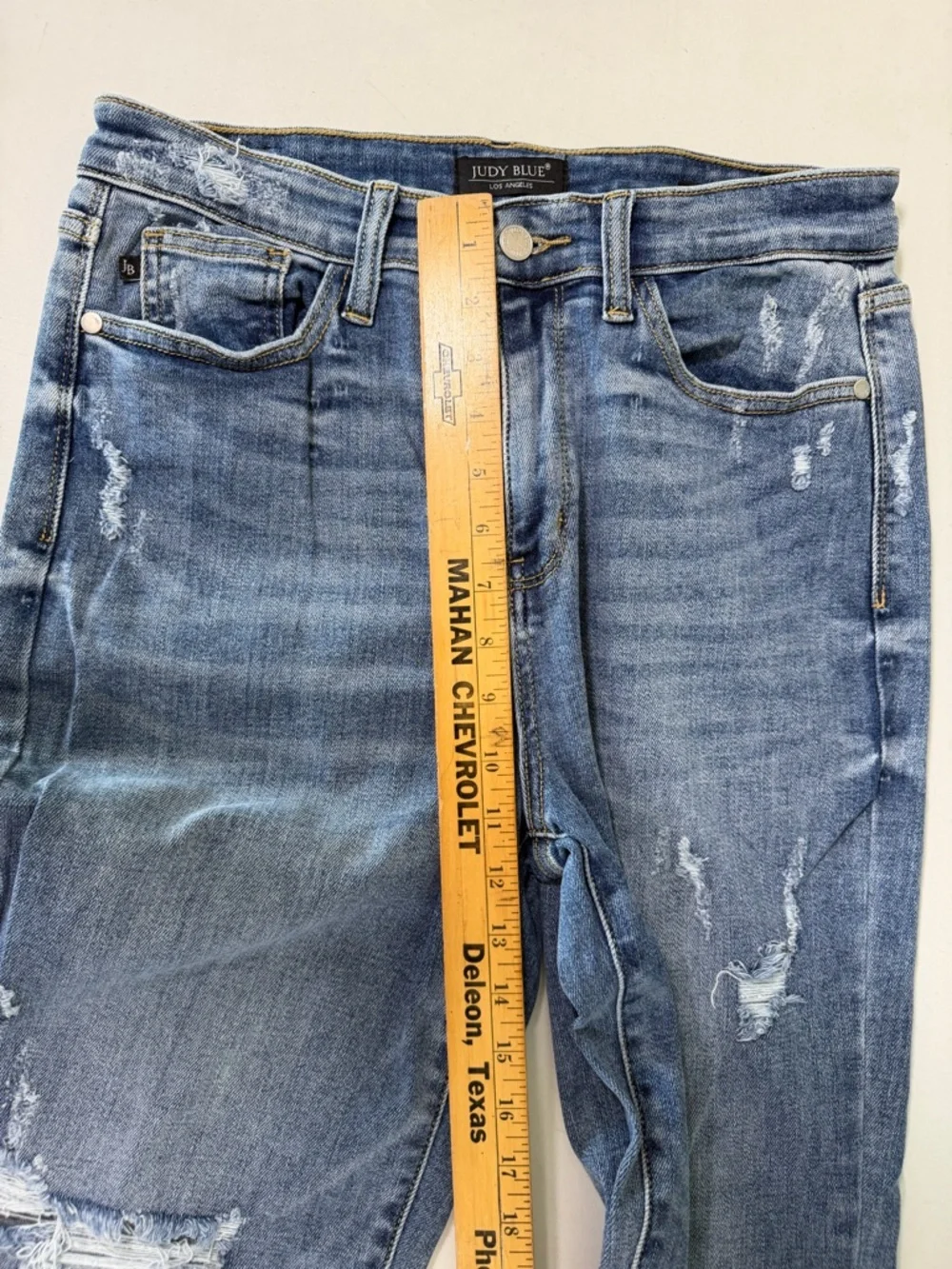 Judy Blue Jeans Womens 9/29 Distressed High Waist Wide Leg Cropped JB82256LT-CO - Picture 6 of 16